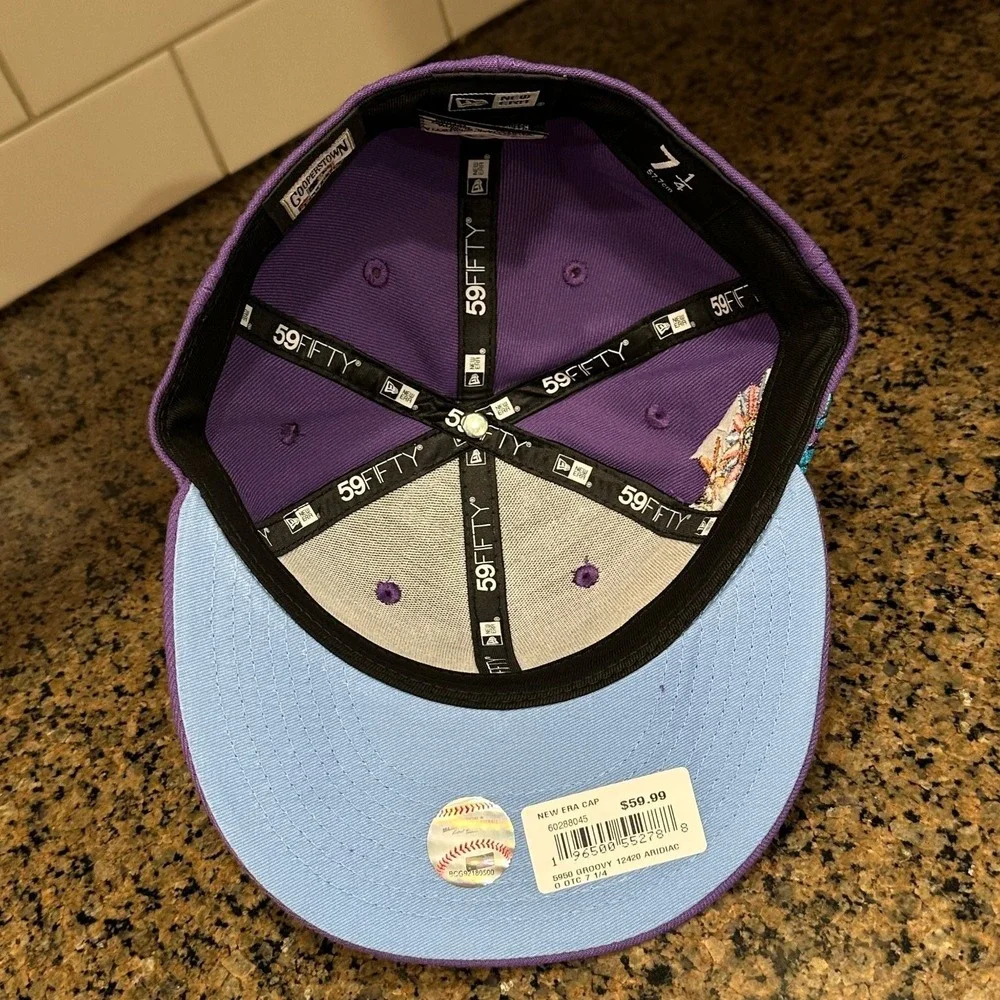 Arizona Diamondbacks New Era 59FIFTY Hat‎ 7 1/4 Purple 2001 World Series New